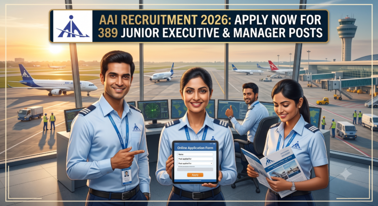 AAI Recruitment 2026: Apply Now for 389 Junior Executive & Manager Posts
